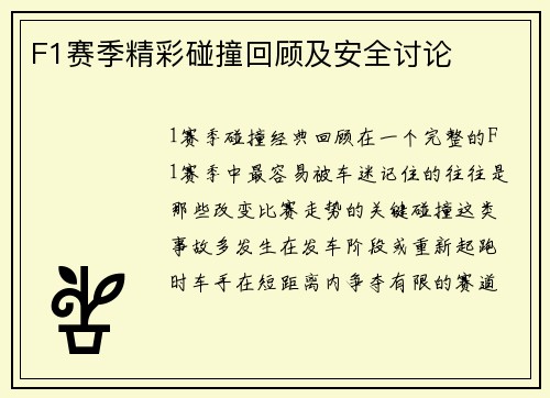 F1赛季精彩碰撞回顾及安全讨论